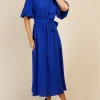 Little Mistress Dresses | Midi Dresses<Royal Puff Sleeve Midaxi Dress