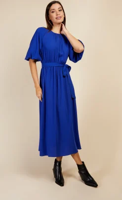 Little Mistress Dresses | Midi Dresses<Royal Puff Sleeve Midaxi Dress