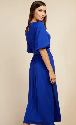 Little Mistress Dresses | Midi Dresses<Royal Puff Sleeve Midaxi Dress