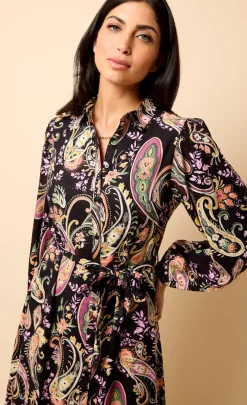 Little Mistress Dresses | Race Day Edit<Saffron and Amber Pastel Paisley Print Midi Dress