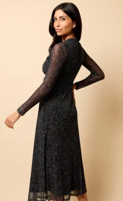 Little Mistress Dresses | Race Day Edit<Saffron and Amber Spot Print Mesh Midi Dress