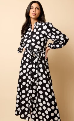 Little Mistress Dresses | Race Day Edit<Saffron and Amber Monochrome Spot Print Midi Dress