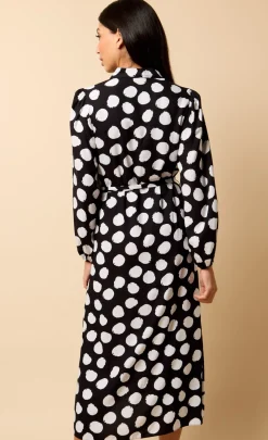 Little Mistress Dresses | Race Day Edit<Saffron and Amber Monochrome Spot Print Midi Dress