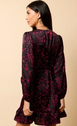 Little Mistress Race Day Edit | Dresses<Saffron and Amber Pink Star Wrap Mini Dress