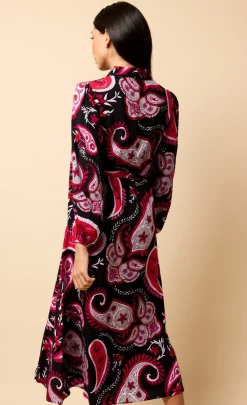 Little Mistress Dresses | Race Day Edit<Saffron and Amber Red Paisley Print Midi Dress