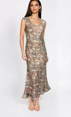 Little Mistress Dresses | Race Day Edit<Sage Blur Print Maxi Dress