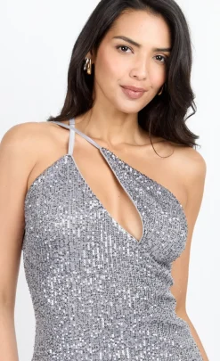 Little Mistress Chloe Lewis Collection | Dresses<Sequin Asymmetric Mini Dress by Chloe Lewis