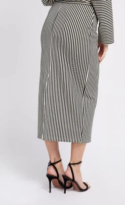 Little Mistress Co-Ords | Office Fashion<Stripe Midaxi Skirt