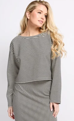 Little Mistress Co-Ords | Office Fashion<Stripe Top