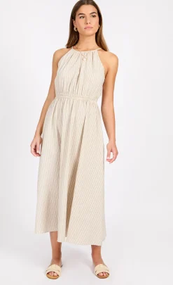 Little Mistress Dresses | Race Day Edit<Striped Cotton Midaxi Dress