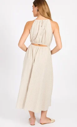 Little Mistress Dresses | Race Day Edit<Striped Cotton Midaxi Dress