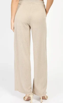 Little Mistress Chloe Lewis Collection | Co-Ords<Taupe Knitted Trousers by Chloe Lewis