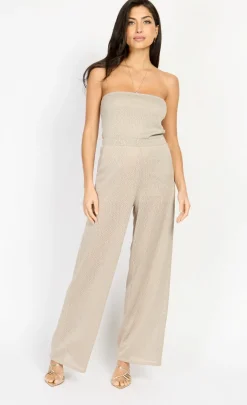 Little Mistress Chloe Lewis Collection | Co-Ords<Taupe Knitted Trousers by Chloe Lewis