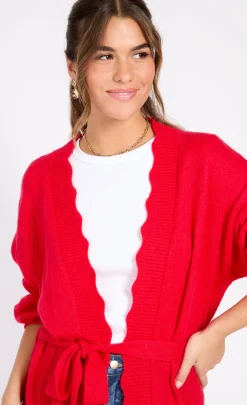 Little Mistress Knitwear<Tomato Knitted Cardigan