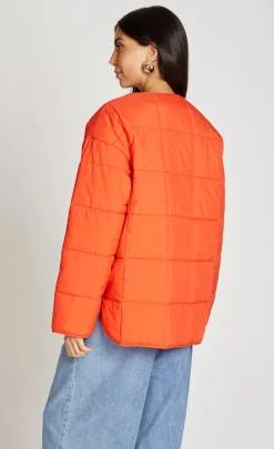 Little Mistress Coats & Jackets<Tomato Quilted Jacket