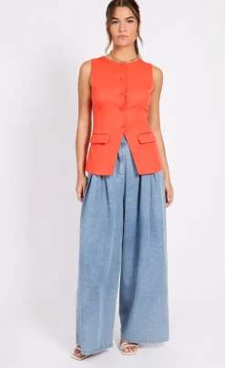 Little Mistress Summer / Holiday<Tomato Sleeveless Waistcoat