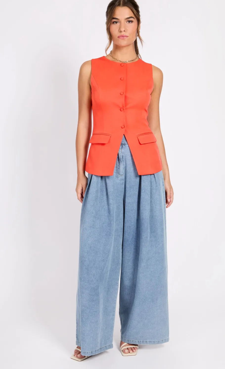 Little Mistress Summer / Holiday<Tomato Sleeveless Waistcoat