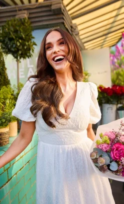 Little Mistress Dresses | Race Day Edit<Broderie Midi Dress by Vicky Pattison