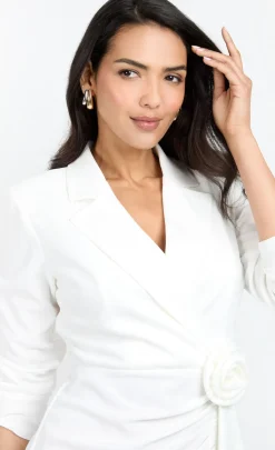 Little Mistress Chloe Lewis Collection | Dresses<Corsage Ruffle Blazer Mini Dress by Chloe Lewis