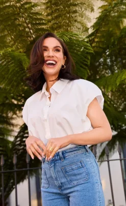 Little Mistress Vicky Pattison Collection | Summer / Holiday<Poplin Cotton Shirt by Vicky Pattison